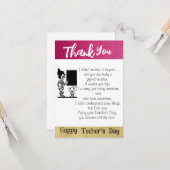 Dankbaar voor de leraar kaart (Voorkant / Achterkant in situ)