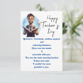 Dankbaar voor de leraar kaart (Staand voorkant)