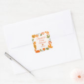 Dankbaar voor elk moment - aangepaste familienaam vierkante sticker (Envelop)