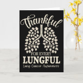 Dankbaar voor elke longkanker bewustzijn kaart (Gele Bloem)