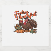 Dankbaar voor het klassieke T-shirt Sparkling Wijnetiket (Enkel label)