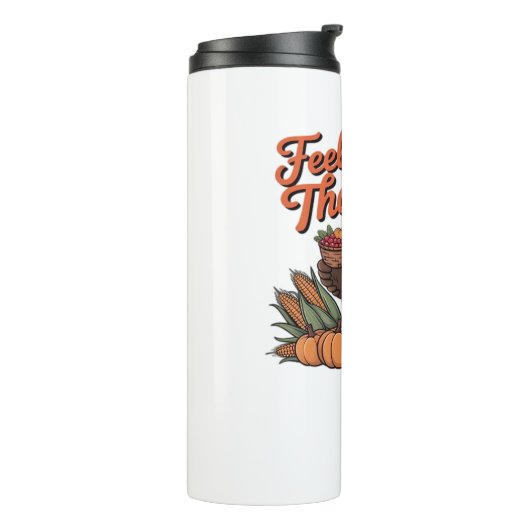 Dankbaar voor het klassieke T-shirt Thermosbeker (Gedraaid links)