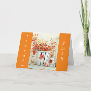 DANKBAAR VOOR JE **TWEELING** BIJ THANKSGIVING FEESTDAGEN KAART