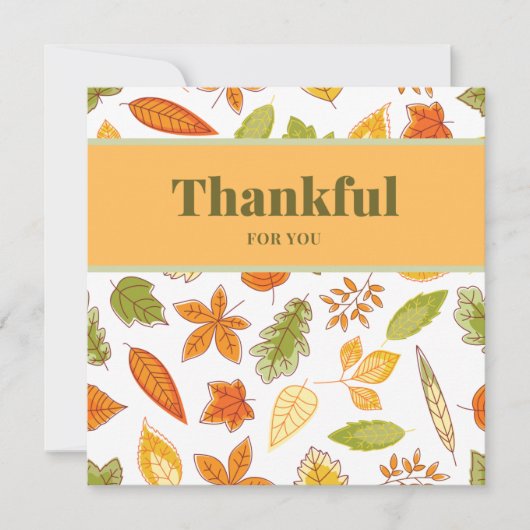 Dankbaar voor Jou, Dankdag  Kaart (Voorkant)