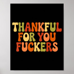 Dankbaar Voor Jou Forers Thanksgiving Gelukkig Kal Poster