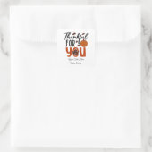 Dankbaar voor jou | Herfst Dankbaarheid rond Thank Vierkante Sticker (Tas)