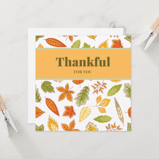 Dankbaar voor jou, Thanksgiving Kaart (Voorkant / Achterkant in situ)