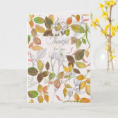 Dankbaar voor jullie fijne Thanksgiving herfstblad Kaart (Gele Bloem)