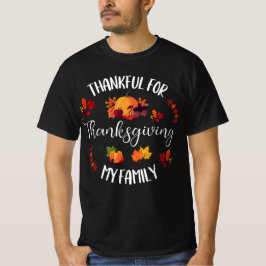 Dankbaar voor mijn familie bijpassende Thanksgivin T-shirt