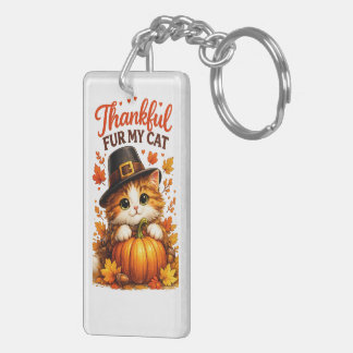 Dankbaar Voor Mijn Katten Thanksgiving Sleutelhanger