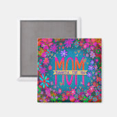 Dankbaar voor Moeder Floral Inspirivity Roze Magneet (Voorkant / Achterkant)
