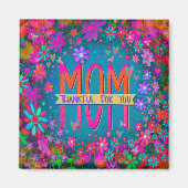 Dankbaar voor Moeder Floral Inspirivity Roze Magneet (Voorkant)