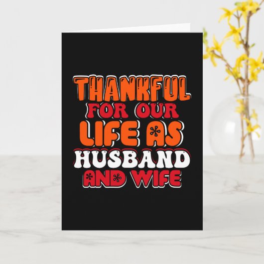 Dankbaar Voor Ons Leven Als Man En Vrouw Kaart (Gele Bloem)