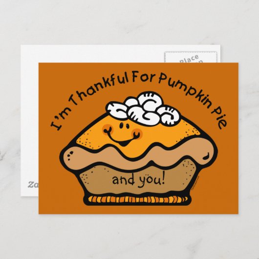 Dankbaar voor Pie Custom Briefkaart (Voorkant / Achterkant)