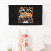 Dankbaar voor Recyclen Truck Thanksgiving Day Garb Spandoek (Insitu)
