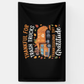 Dankbaar voor Recyclen Truck Thanksgiving Day Garb Spandoek (Verticaal)