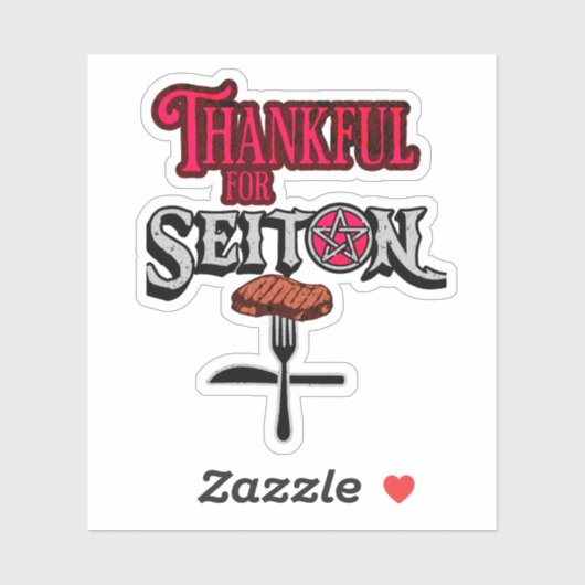 Dankbaar voor Seitan Sticker (Vel)