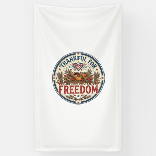 Dankbaar Voor Vrijheid Patriottisch Patriottisch T Spandoek