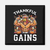 Dankbaar voor winsten - Thanksgiving Funny Gym Wor Magneet (Voorkant)