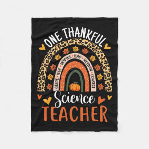 Dankbaar Wetenschapsdocent Thanksgiving Regenboogd Fleece Deken