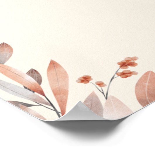 dankbaar zalig botanisch poster (Hoek)