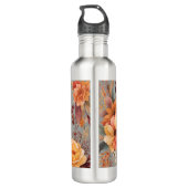 Dankbaar zalig gezegend Bloemen Thanksgiving Waterfles (Achterkant)