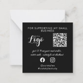 Dankbaarheid aan jou! Klantwaardering QR-code Notitiekaartje (Achterkant)