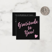 Dankbaarheid aan jou! Klantwaardering QR-code Notitiekaartje (Voorkant / Achterkant in situ)