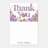 *~* Dankbaarheid AP85 Bloemen Dank u Manifesting Post-it® Notes (Voorkant)