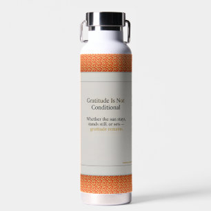Dankbaarheid Blijft: aarden drinkware Mindful Waterfles