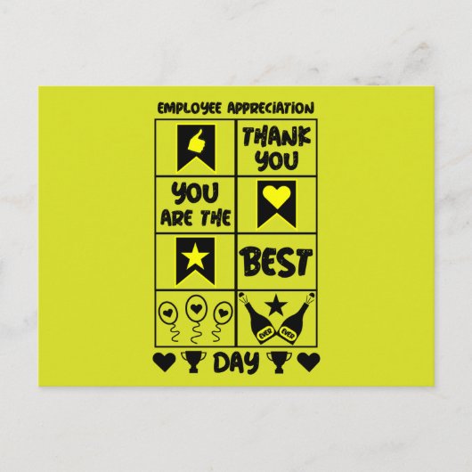 Dankbaarheid dag voor werknemers briefkaart (Voorkant)