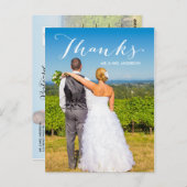 dankbaarheid | Foto bruiloft Dank u Briefkaart (Voorkant / Achterkant)