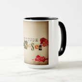 Dankbaarheid geobsedeerd koffie Mok (Voorkant rechts)