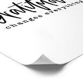 Dankbaarheid Hand Lettered Poster (Hoek)
