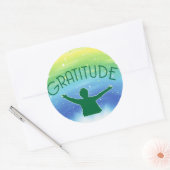 Dankbaarheid Inspirerend Ronde Sticker (Envelop)