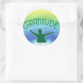 Dankbaarheid Inspirerend Ronde Sticker (Tas)