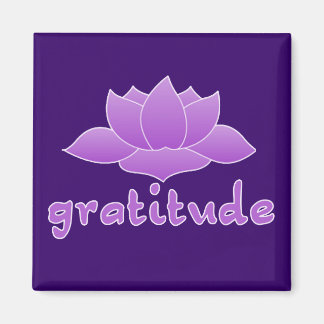 Dankbaarheid met Violet Lotus Magneet
