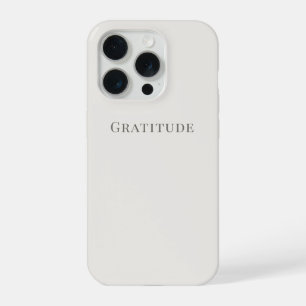 Dankbaarheid – Minimale typografie (Slim Fit of To iPhone 15 Pro Hoesje