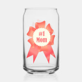 Dankbaarheid Nummer Een Moeder winnaar award lint Blikvorm Glas (Achterkant)