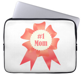 Dankbaarheid Nummer Een Moeder winnaar award lint Laptop Sleeve