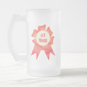 Dankbaarheid Nummer Een Moeder winnaar award lint Matglas Bierpul