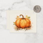 Dankbaarheid oogst pompoen Dank u Notitiekaartje (Voorkant / Achterkant in situ)