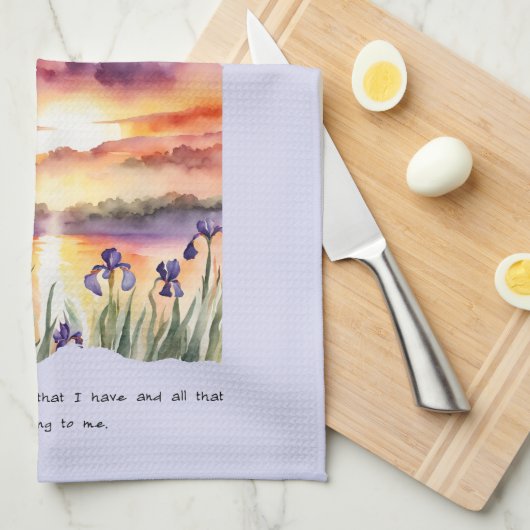 dankbaarheid positieve bevestiging theedoek (Quarter Fold)