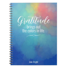 Dankbaarheid Tijdschrift Rainbow Waterverf Clouds  Notitieboek