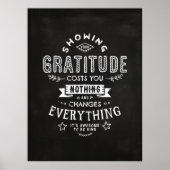Dankbaarheid verandert alles Inspirerend offerte Poster (Voorkant)