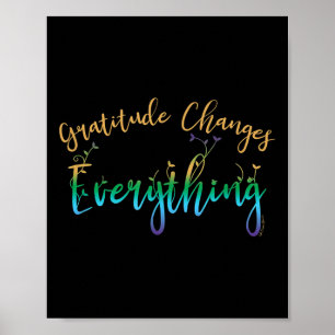 Dankbaarheid verandert alles wat Motivatie positie Poster