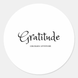 Dankbaarheid Verandert Houding Thanksgiving Herfst Ronde Sticker