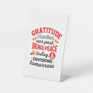 Dankbaarheid verheldert onze verleden tijd – Inspi Reclamebord Met Voetstuk