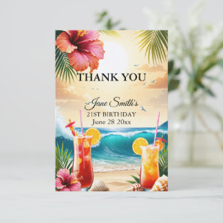 Dankbaarheid vieren | 21e verjaardag bedankkaart