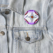 "Dankbaarheid Vrede Liefde Verenig" Mandala Art Pr Ronde Button 5,7 Cm (In situ)